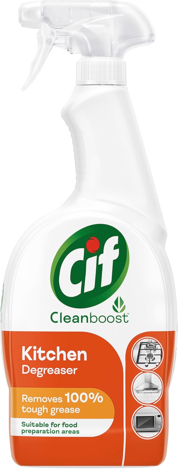Cif Cleanboost Kitchen Spray 100% tough grease removal for cleaning ceramic, chrome and enamel surfaces 700 ml