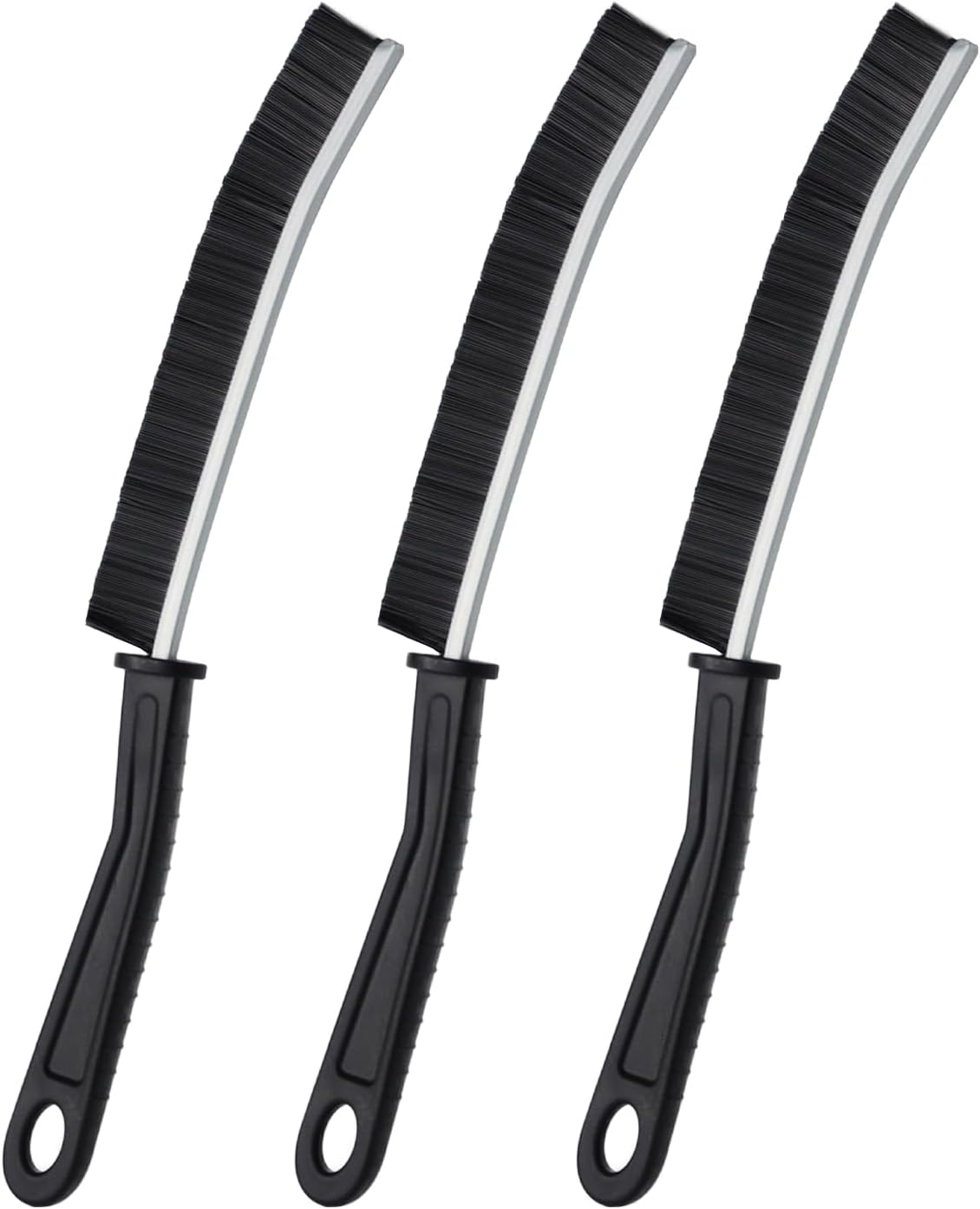 Crevice Cleaning Brush, Bathroom Tile Groove Gap Cleaning Brush,Premium Crevice Cleaning Tool Aluminum Support with 15° Angle Magic Brush, Thin Brush for Home Kitchen